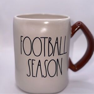 Rae Dunn Cream and Brown Football Mug